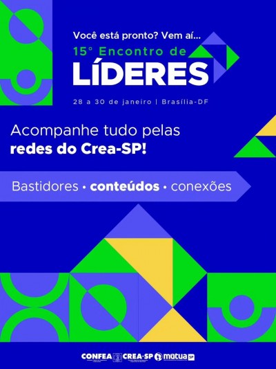 Vem aí o 15º Encontro de Líderes 2026 do Sistema Confea/Crea/Mútua