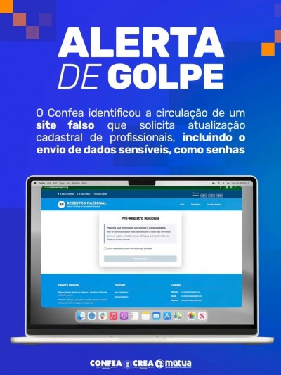 Alerta importante para profissionais do Sistema Confea/Crea e Mútua