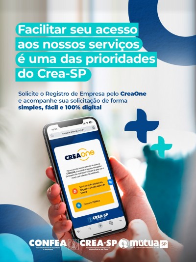 Registrar sua empresa no Crea-SP ficou ainda mais fácil!