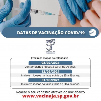 Covid-19: confira as datas de vacinação em São Paulo