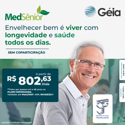 Parceria Sindicato - Géia: Envelhecer bem começa com a escolha certa