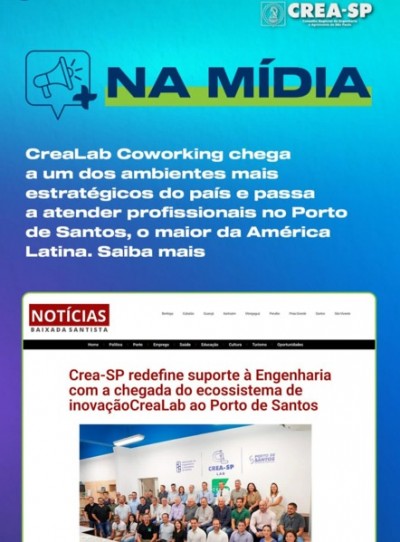 Crea-SP é destaque na mídia com iniciativa no Porto de Santos