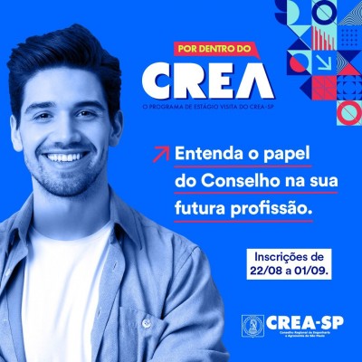 Inscrições Abertas para o Programa Estágio Visita do Crea-SP