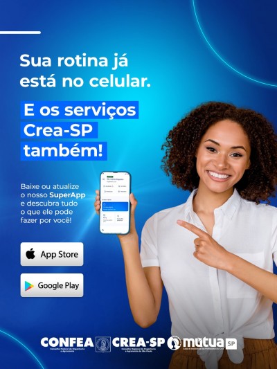 Crea-SP: Tem coisas que ficam muito mais fáceis quando estão na tela do seu celular