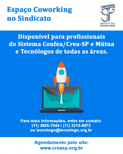 Espaço coworking disponível na sede do Sindicato. Saiba como fazer sua reserva