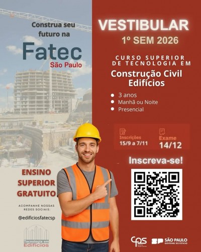 Inscrições abertas para o Vestibular 2026 da Fatec-SP