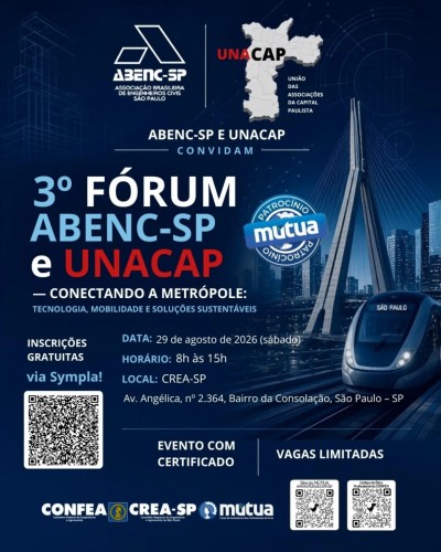 Sindicato apoia o 3º Fórum ABENC-SP e UNACAP sobre tecnologia, mobilidade e soluções sustentáveis
